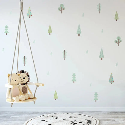 6pcs Nordic Cartoon DIY Wall Stickers Animals Forest PVC Wall Decals for Baby Bedroom Kids Room Decoration Home Decor Wallpapers Angels Club