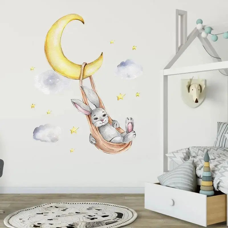 Bear Moon Wall Stickers Angels Club