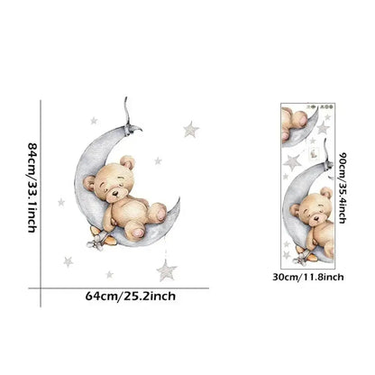 Bear Moon Wall Stickers Angels Club