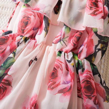 Floral Chiffon Summer Dress Angels Club