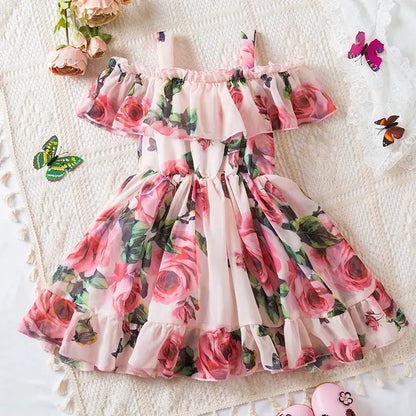 Floral Chiffon Summer Dress Angels Club