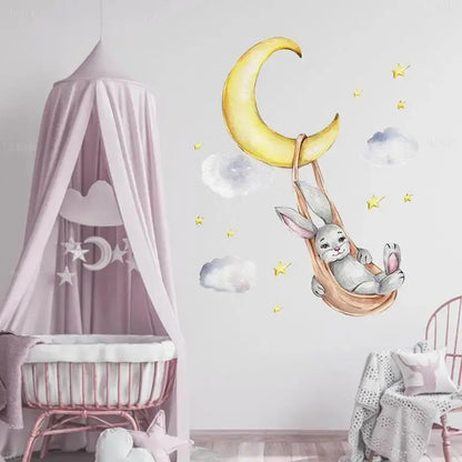 Bear Moon Wall Stickers Angels Club