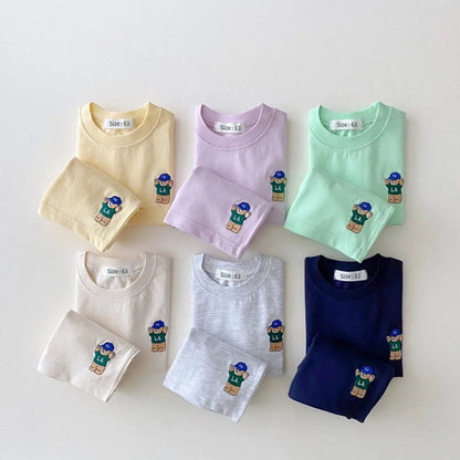 Bear Embroidery Infant Top Angels Club