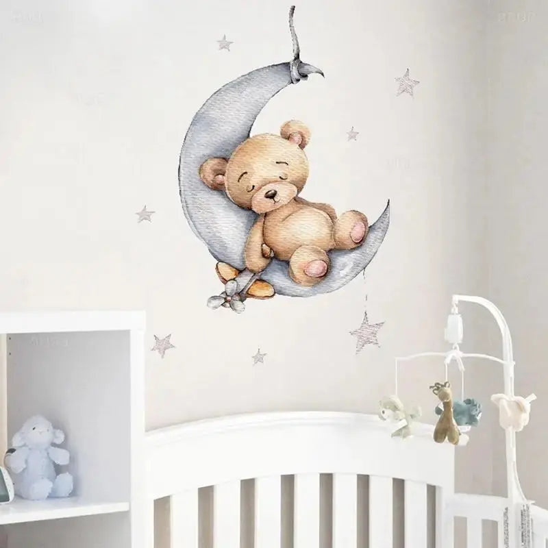 Bear Moon Wall Stickers Angels Club