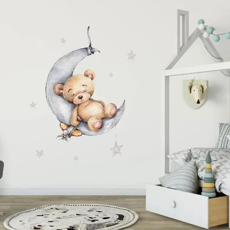 Bear Moon Wall Stickers Angels Club